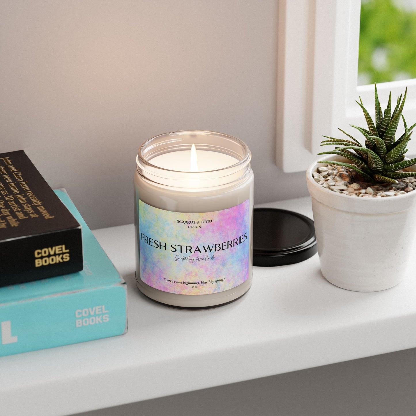 Scented Soy Wax Candle – Fresh Strawberries Scented Candle for Easter Gifting & Home Decor