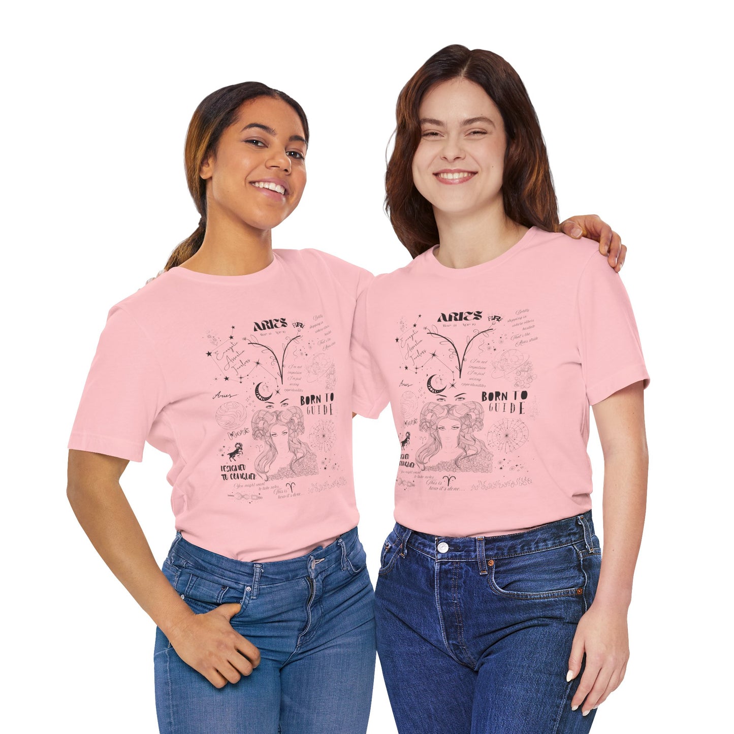 Aries Women's Oversized T-Shirt – Celestial Boldness | Cosmic Veil Collection