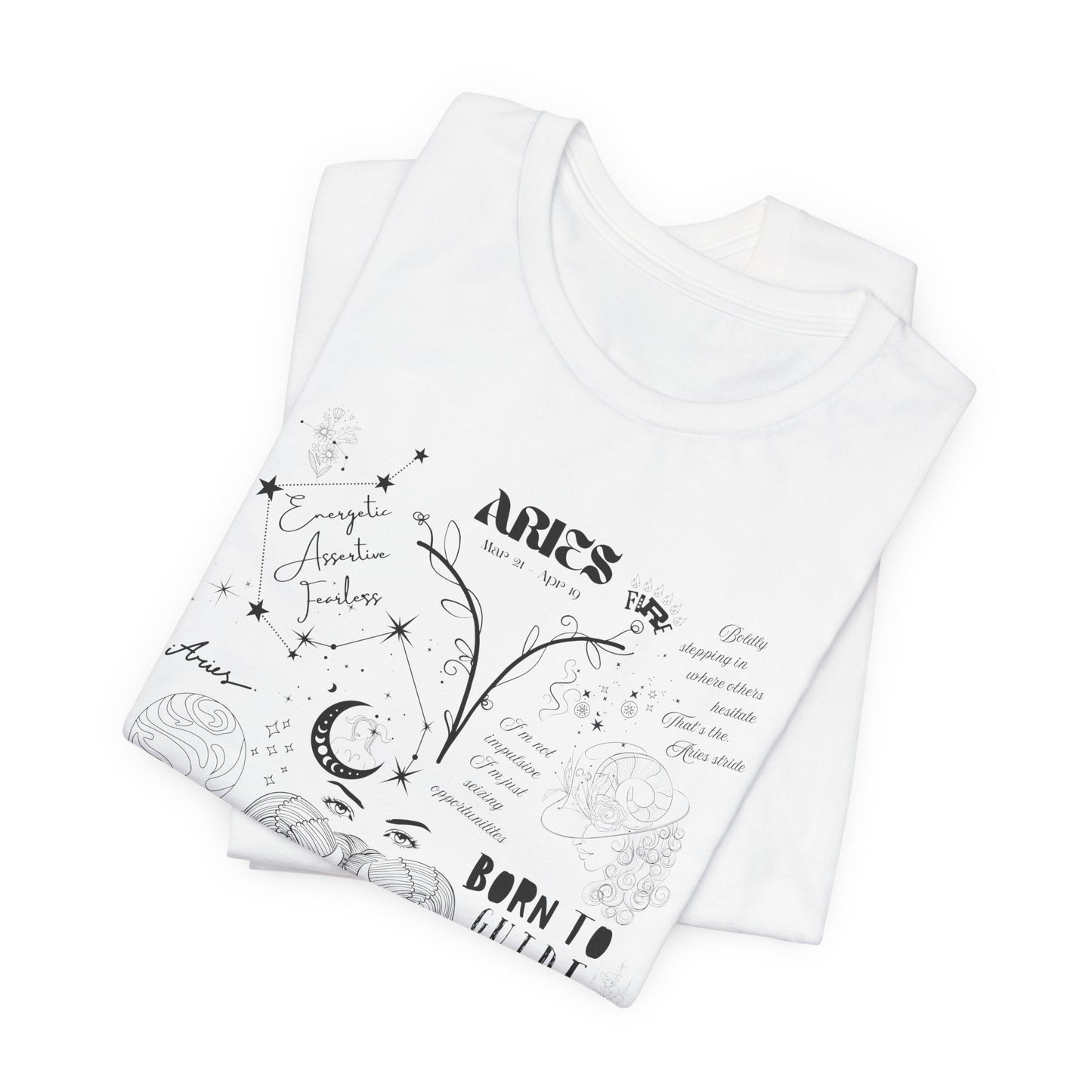 Aries Women's Oversized T-Shirt – Celestial Boldness | Cosmic Veil Collection