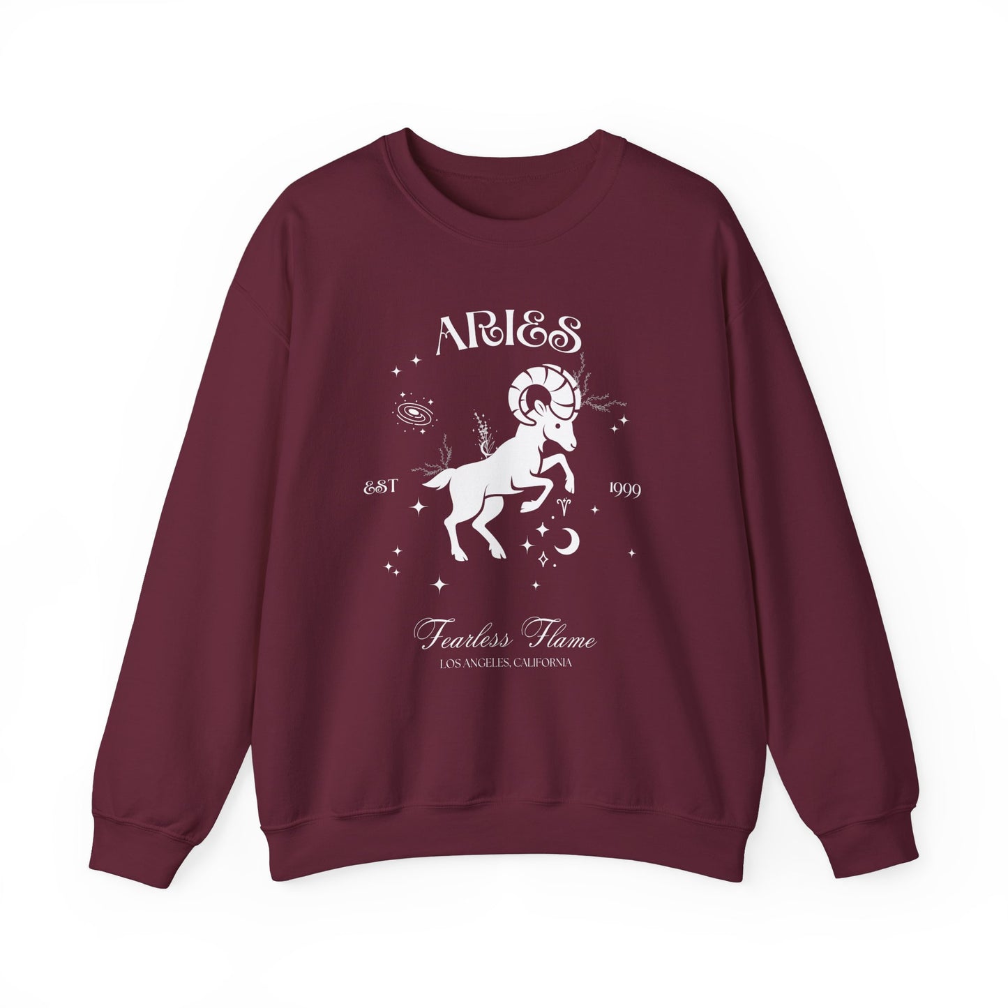 Aries Unisex Oversized Sweatshirt – Fearless Flame | Cosmic Veil Collection