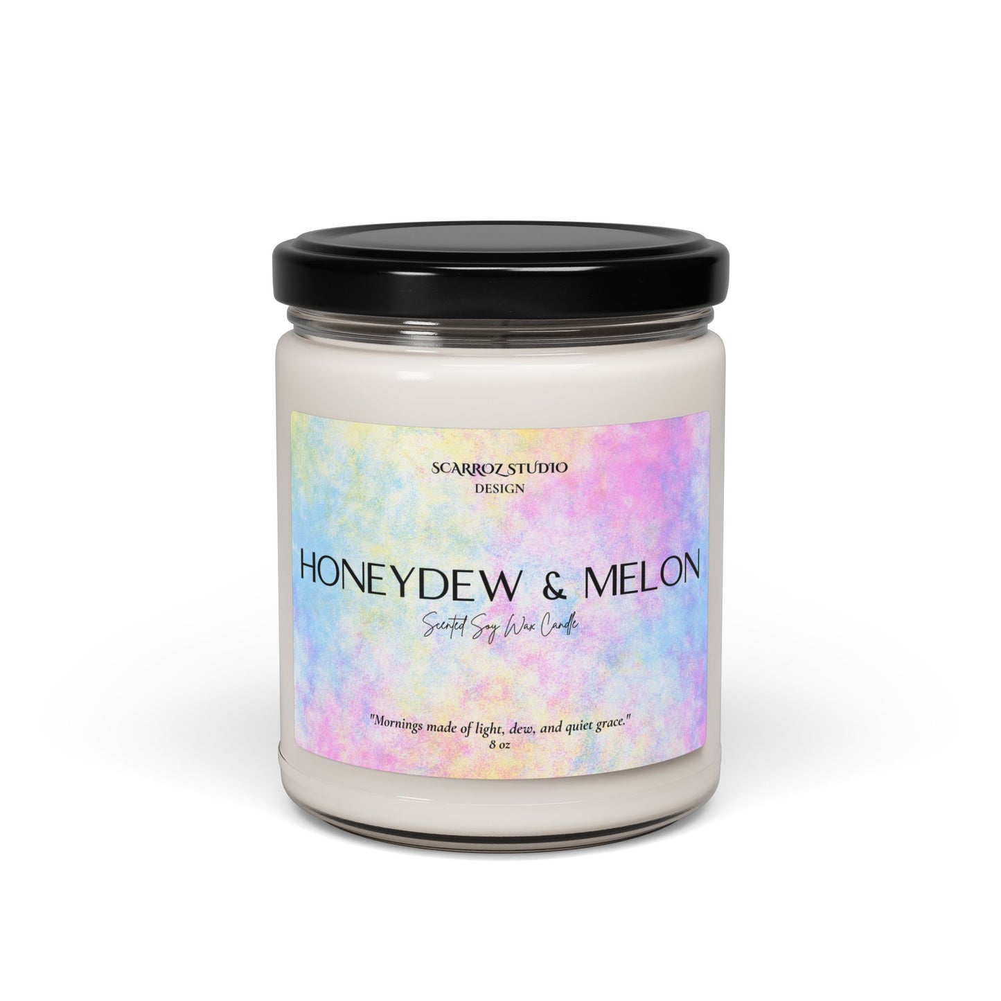 Scented Soy Wax Candle – Honeydew & Melon Scented Candle for Gifting & Home Decor