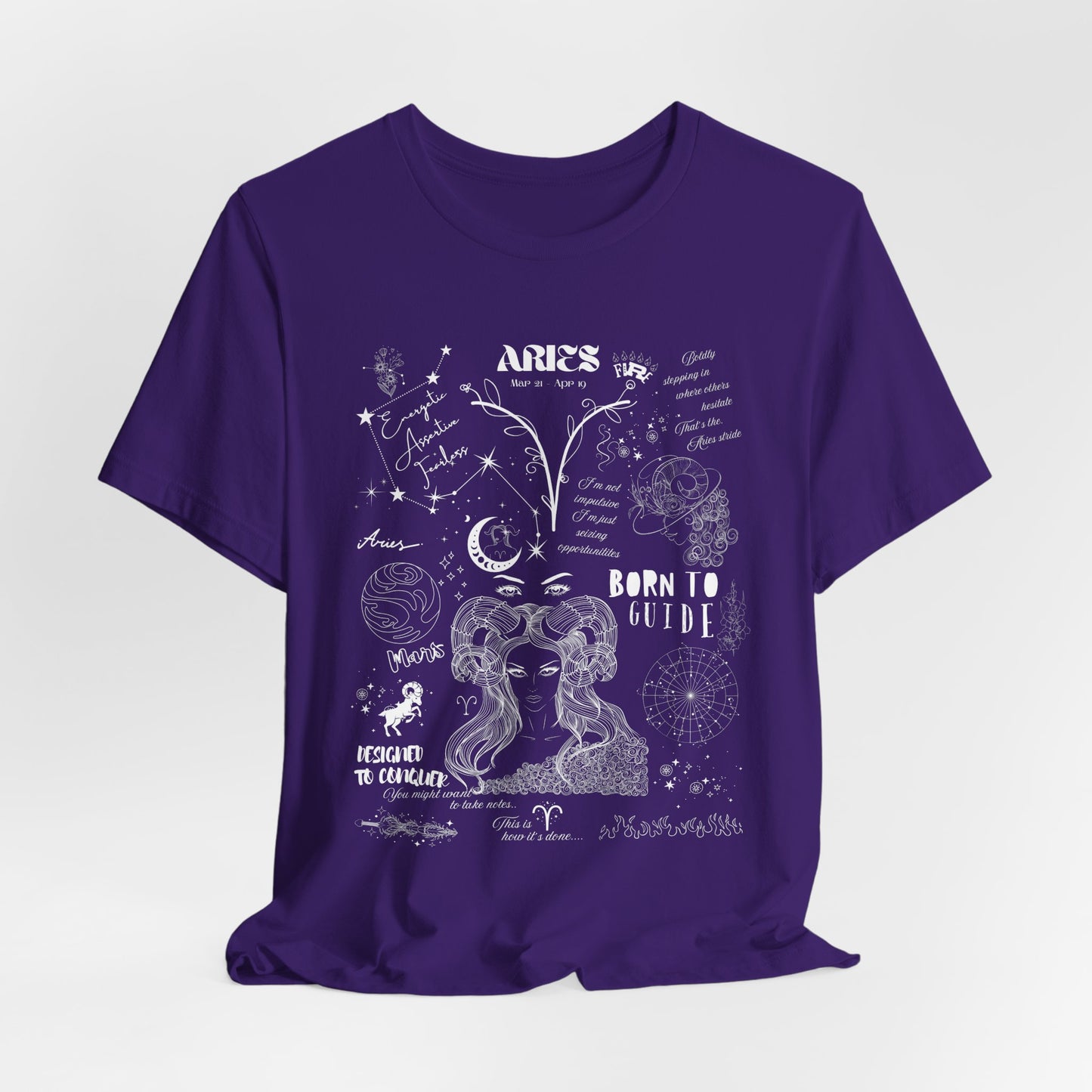 Aries Women's Oversized T-Shirt – Celestial Boldness | Cosmic Veil Collection