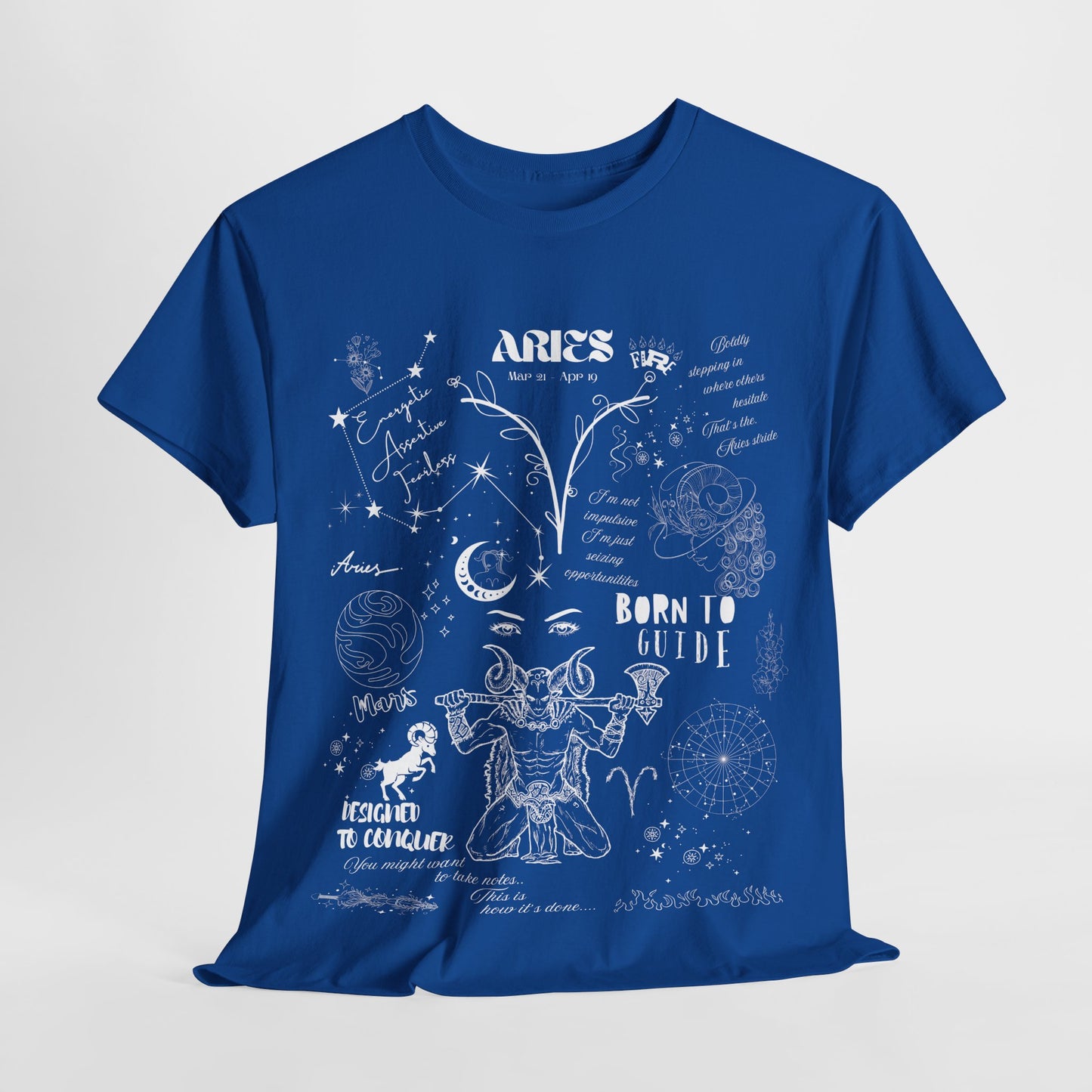 Aries Men's Oversized T-Shirt – Celestial Boldness | Cosmic Veil Collection