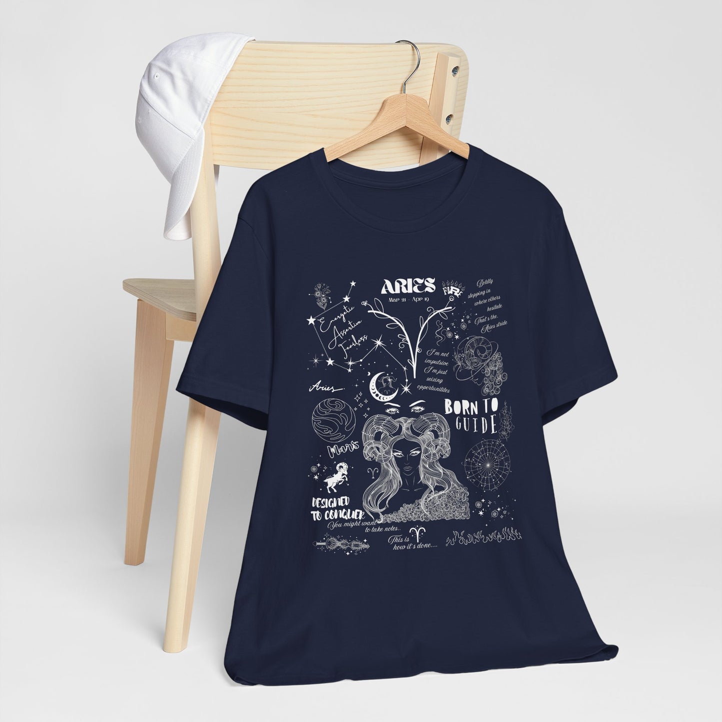 Aries Women's Oversized T-Shirt – Celestial Boldness | Cosmic Veil Collection
