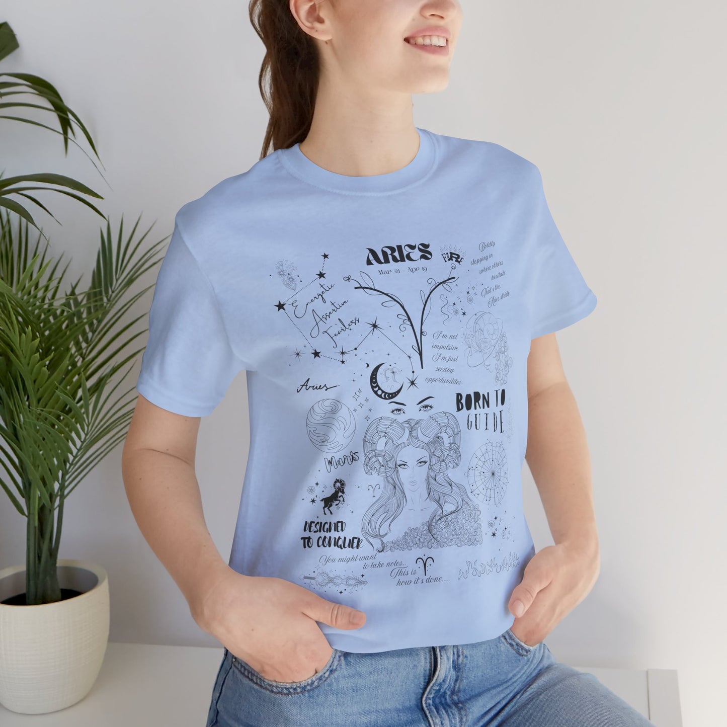 Aries Women's Oversized T-Shirt – Celestial Boldness | Cosmic Veil Collection