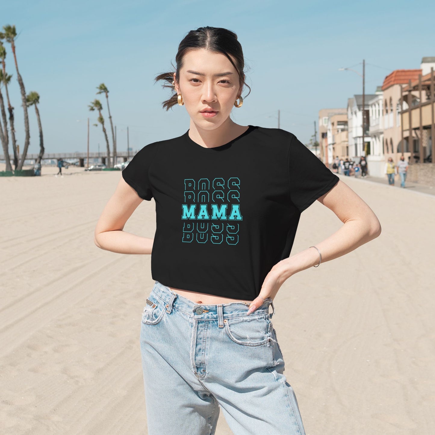 Boss Mama Black Crop Top – Mother’s Day Edition | Seasonal Treasures Collection