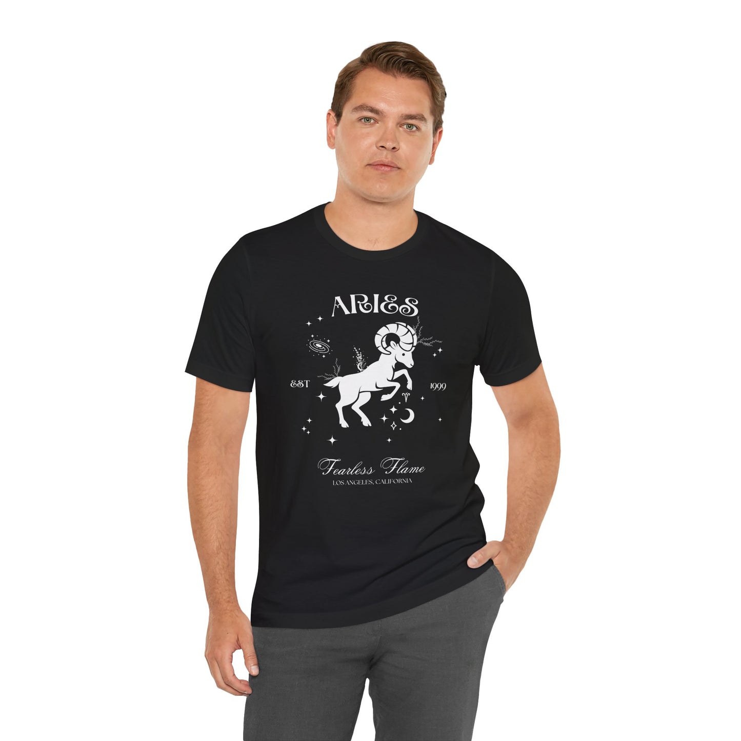 Aries Unisex T-Shirt – Fearless Flame | Cosmic Veil Collection