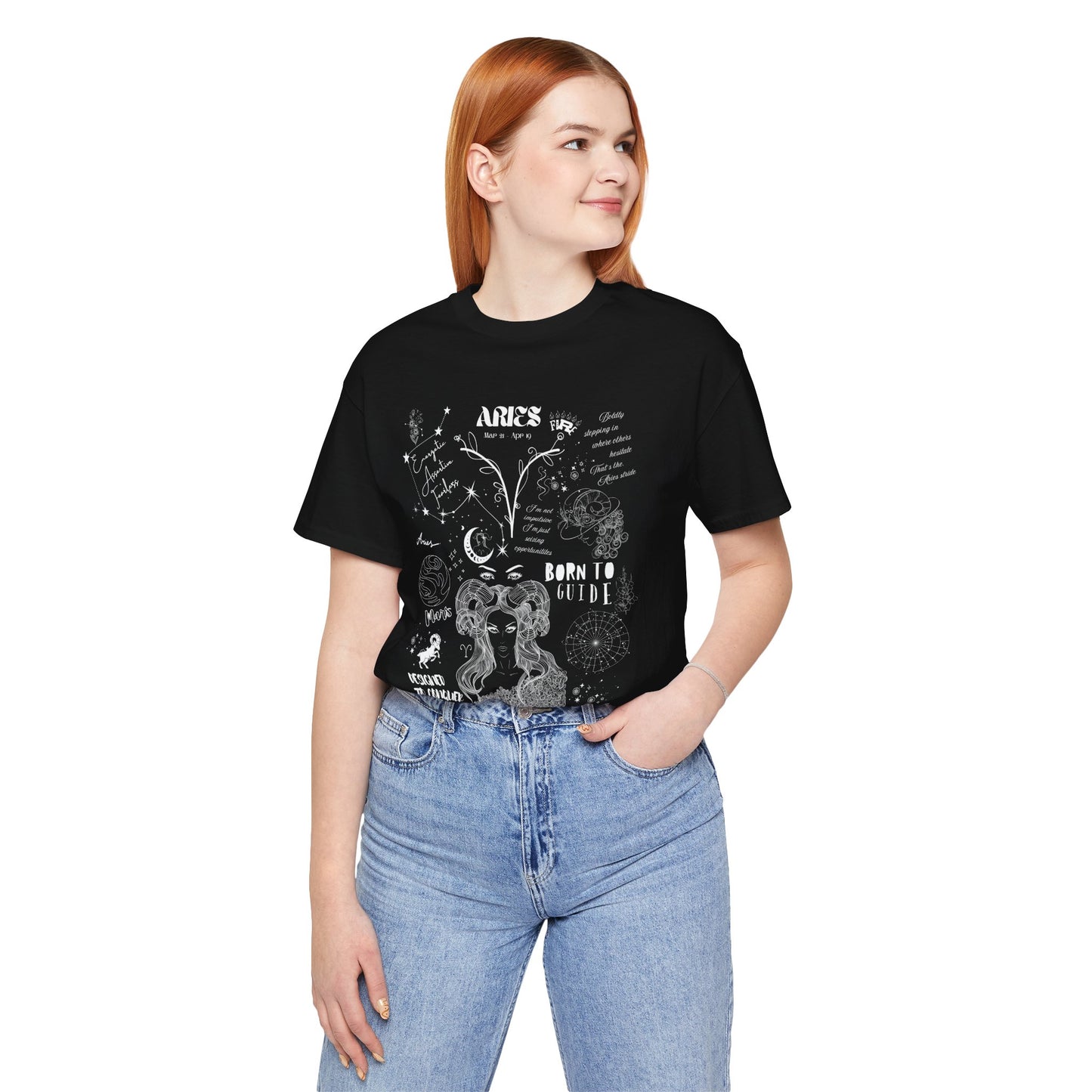 Aries Women's Oversized T-Shirt – Celestial Boldness | Cosmic Veil Collection