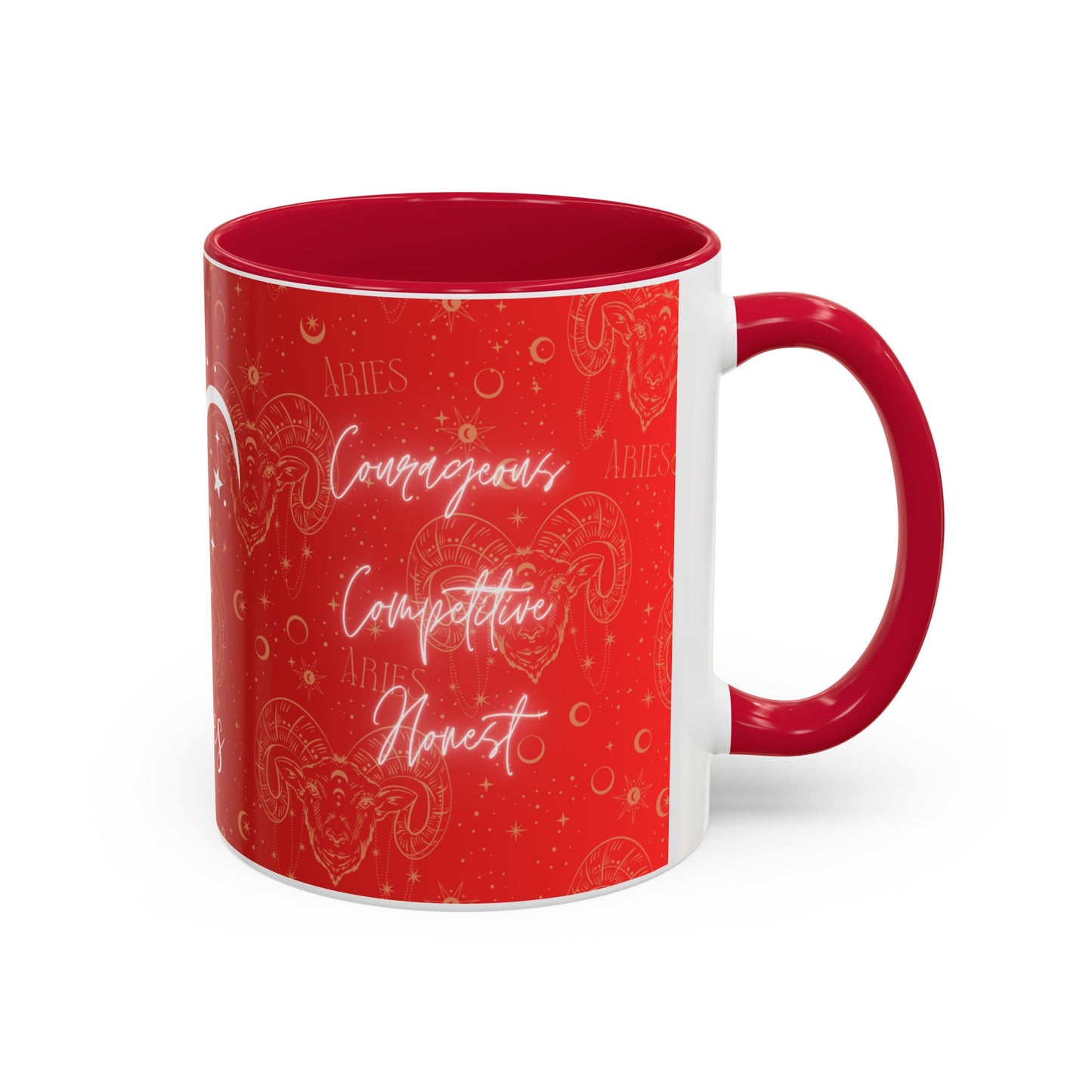 Aries Zodiac Mug – 11 oz | Red Edition | Cosmic Veil Collection