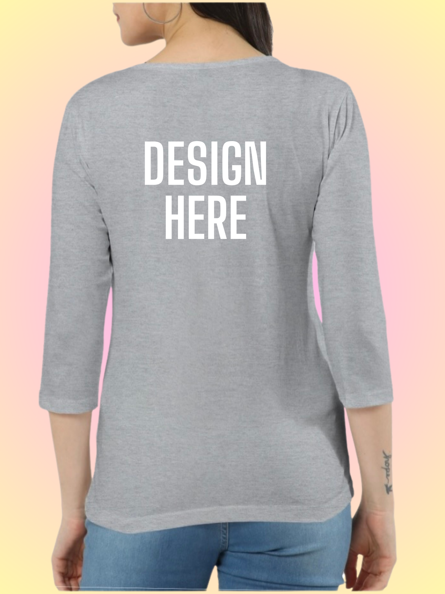 Custom Long-Sleeve T-Shirt for Women | Personalized Design & Text