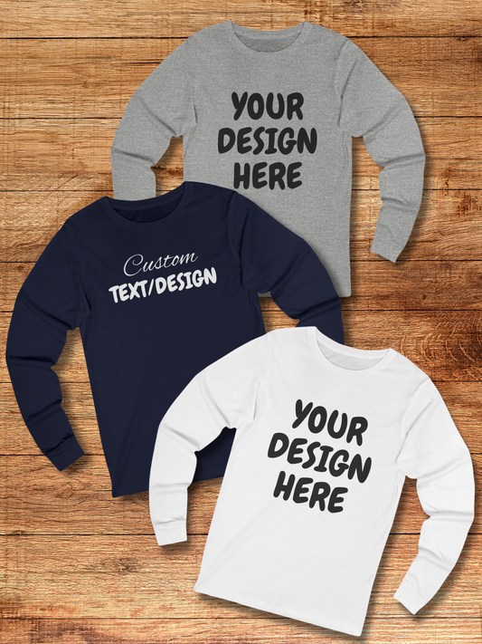 Custom Long Sleeve T-Shirt for Men – Personalized Design