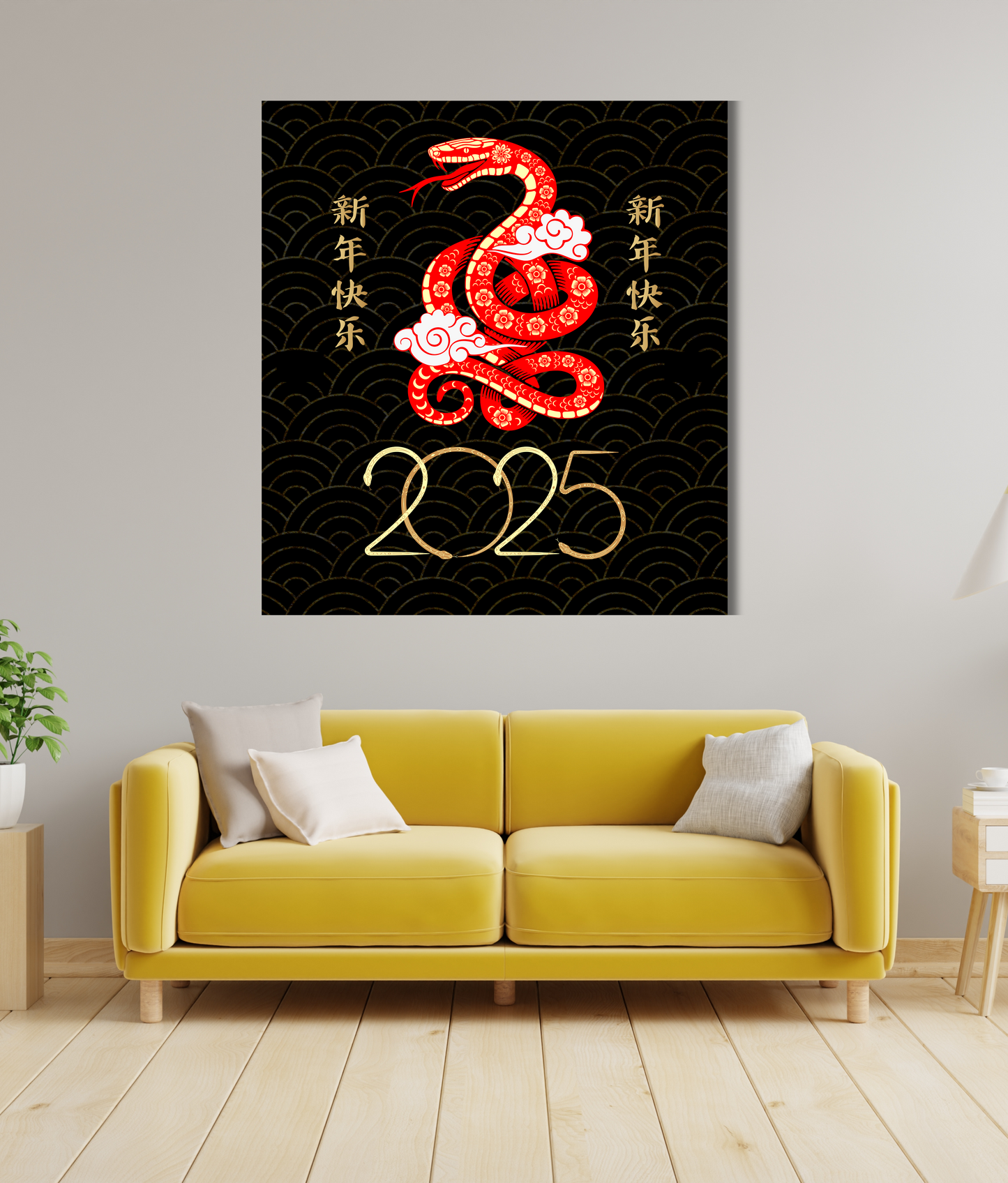 🐍 Year of the Snake Lunar New Year Tapestry – Home Decor | Multiple Sizes Available 🧧✨