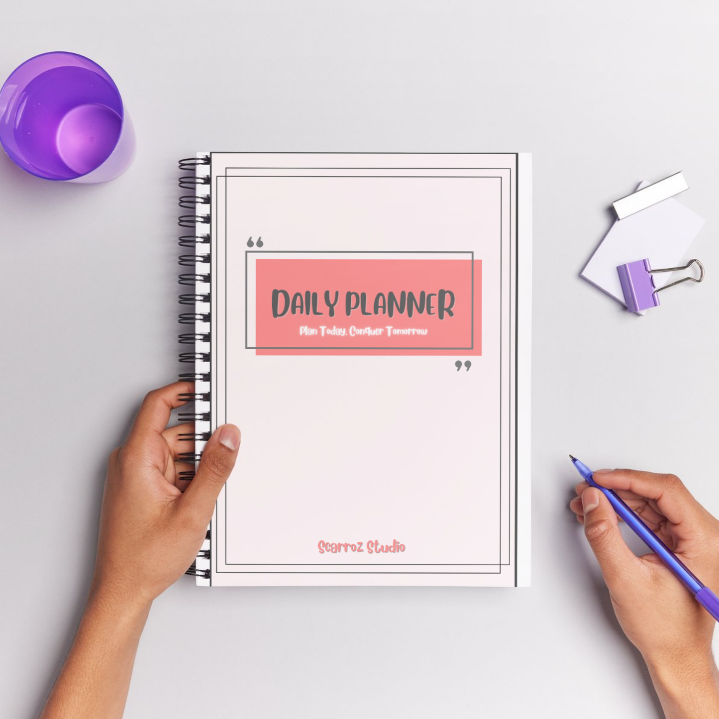 Undated Daily Planner | 300 Pages | To-Do, Itinerary & Organizer | for Students, Teachers, Parents, Pros | High-Quality Paper