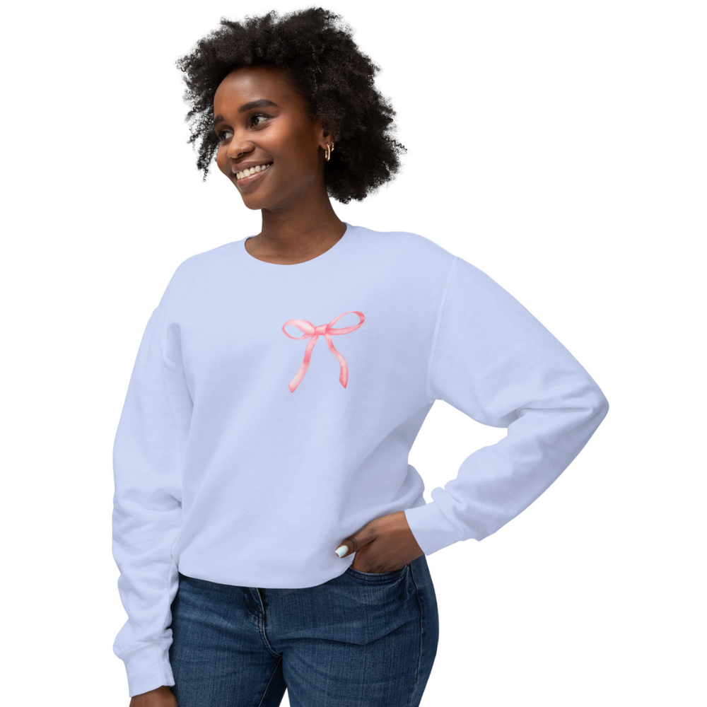 Unisex Sweatshirt with Bow and Affirmation