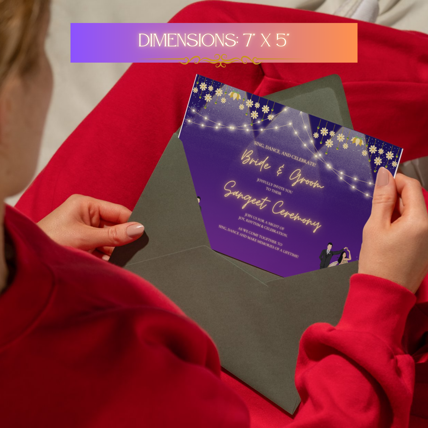 Personalized Sangeet Ceremony Invitation Digital Product