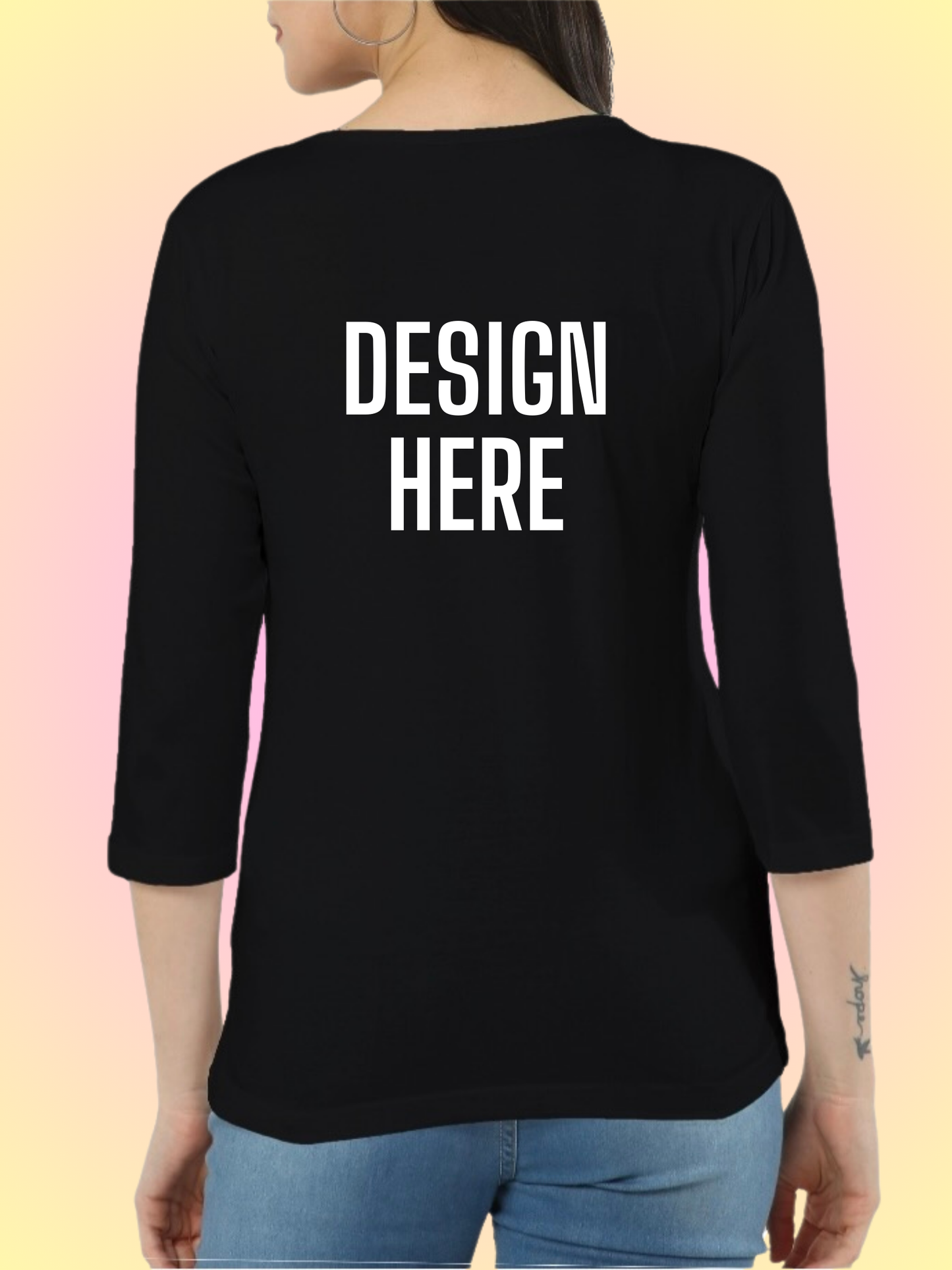 Custom Long-Sleeve T-Shirt for Women | Personalized Design & Text