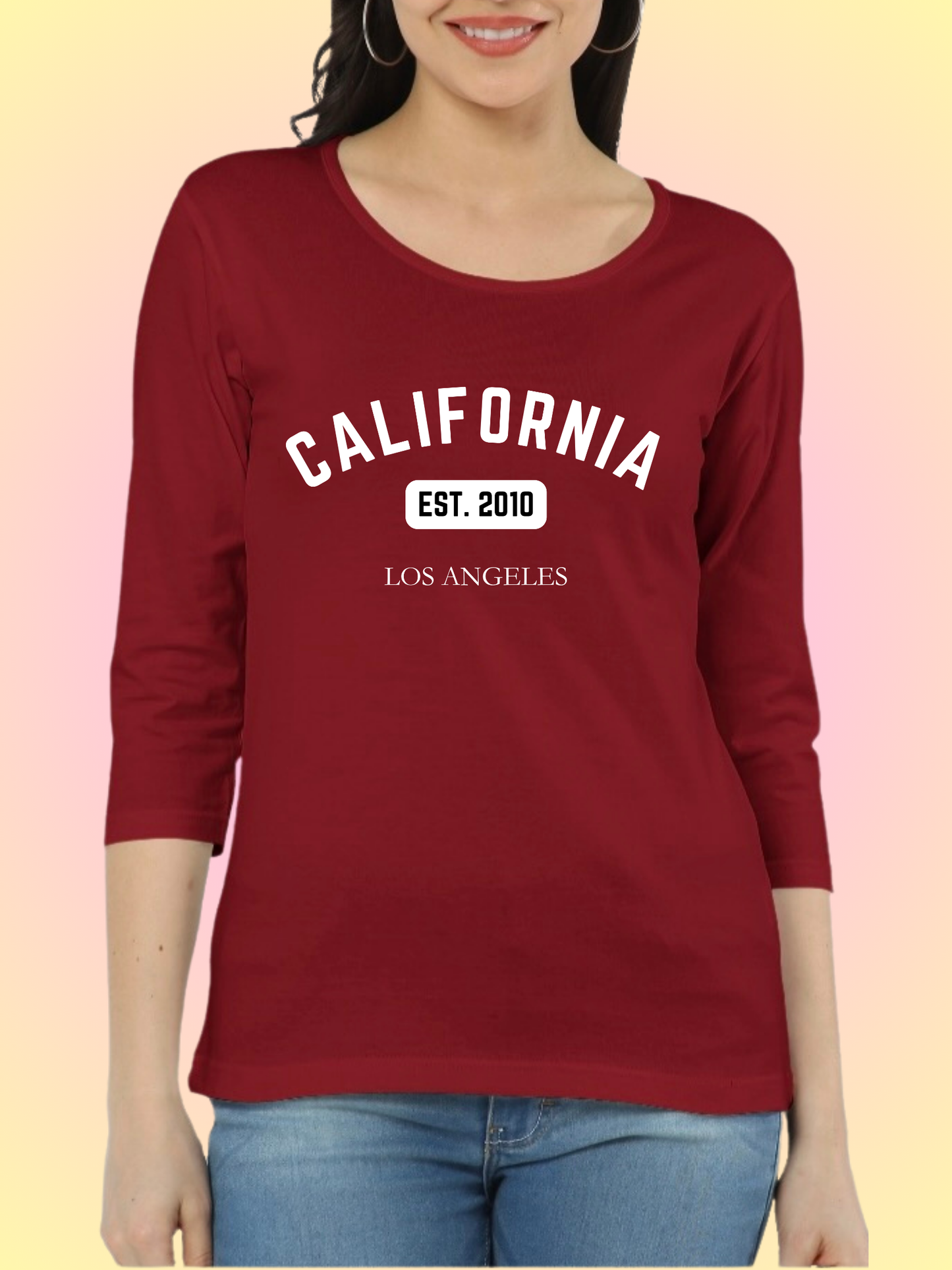 Custom Long-Sleeve T-Shirt for Women | Personalized Design & Text