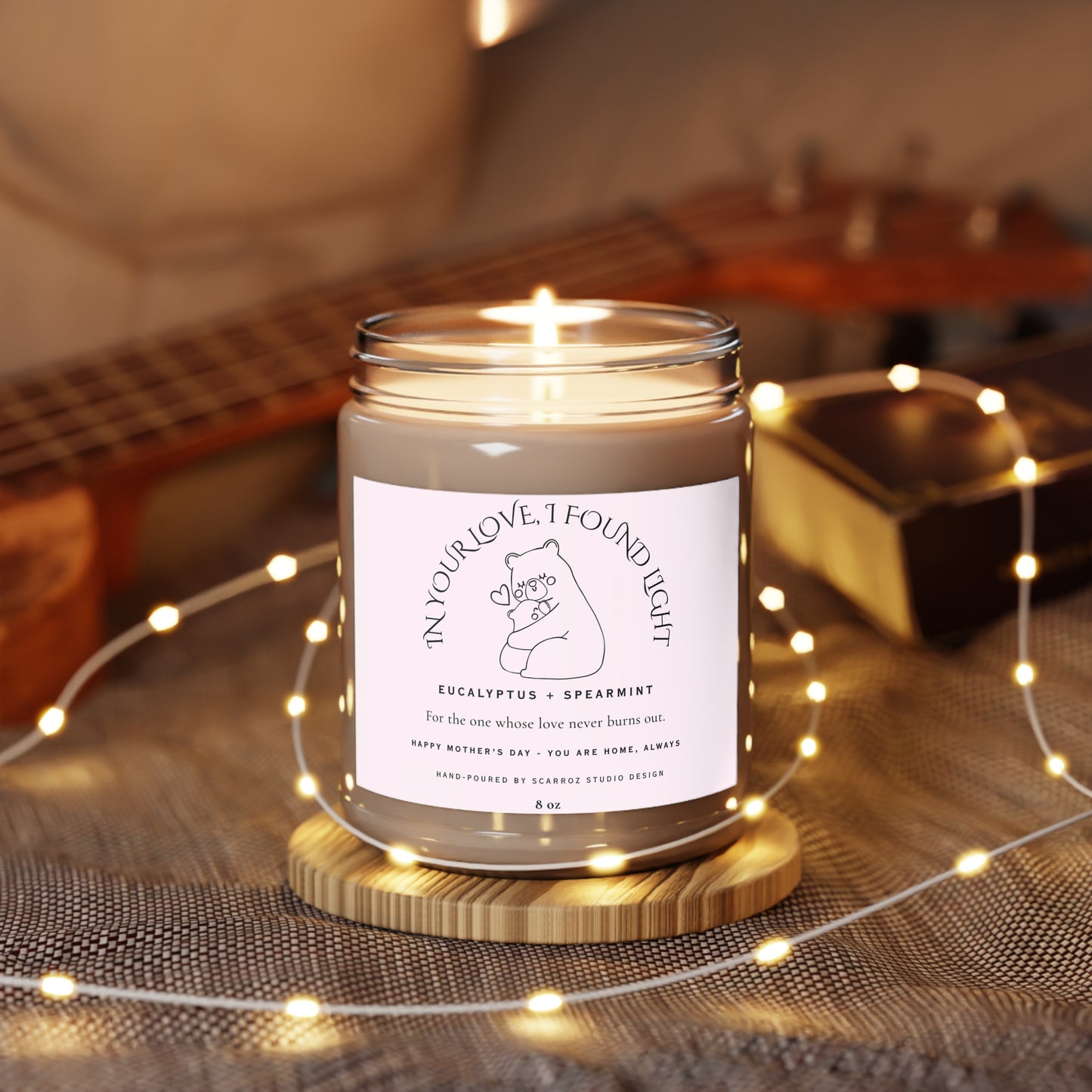 Mother’s Day Scented Candle – Eucalyptus & Spearmint – Seasonal Treasures Gift