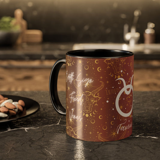 Taurus Zodiac Mug – 11 oz | Pink Edition | Cosmic Veil Collection
