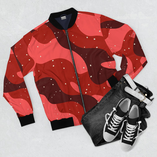 Unisex Aries Bomber Jacket – Cosmic Swirls of Power | Cosmic Veil Collection