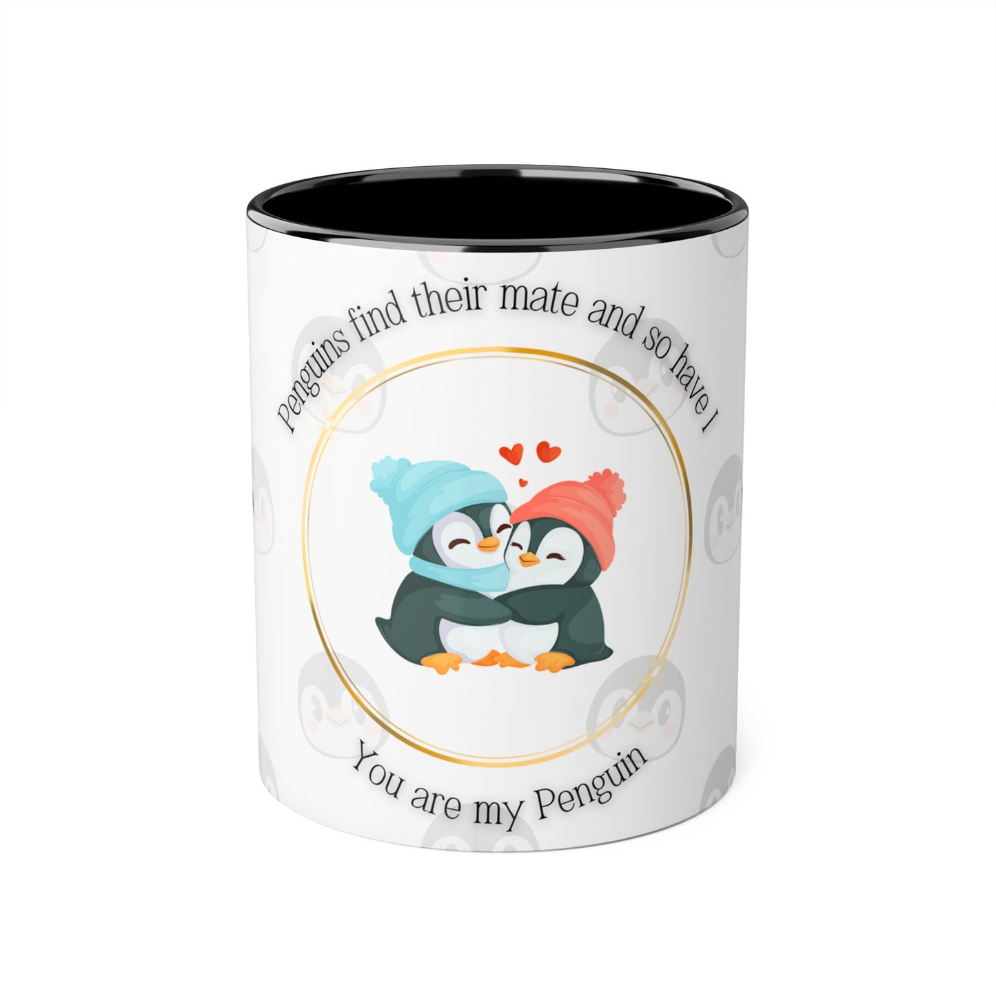 "Penguins Find Their Mate" Mug | Valentine's Day Collection | Personalized with Partner Names