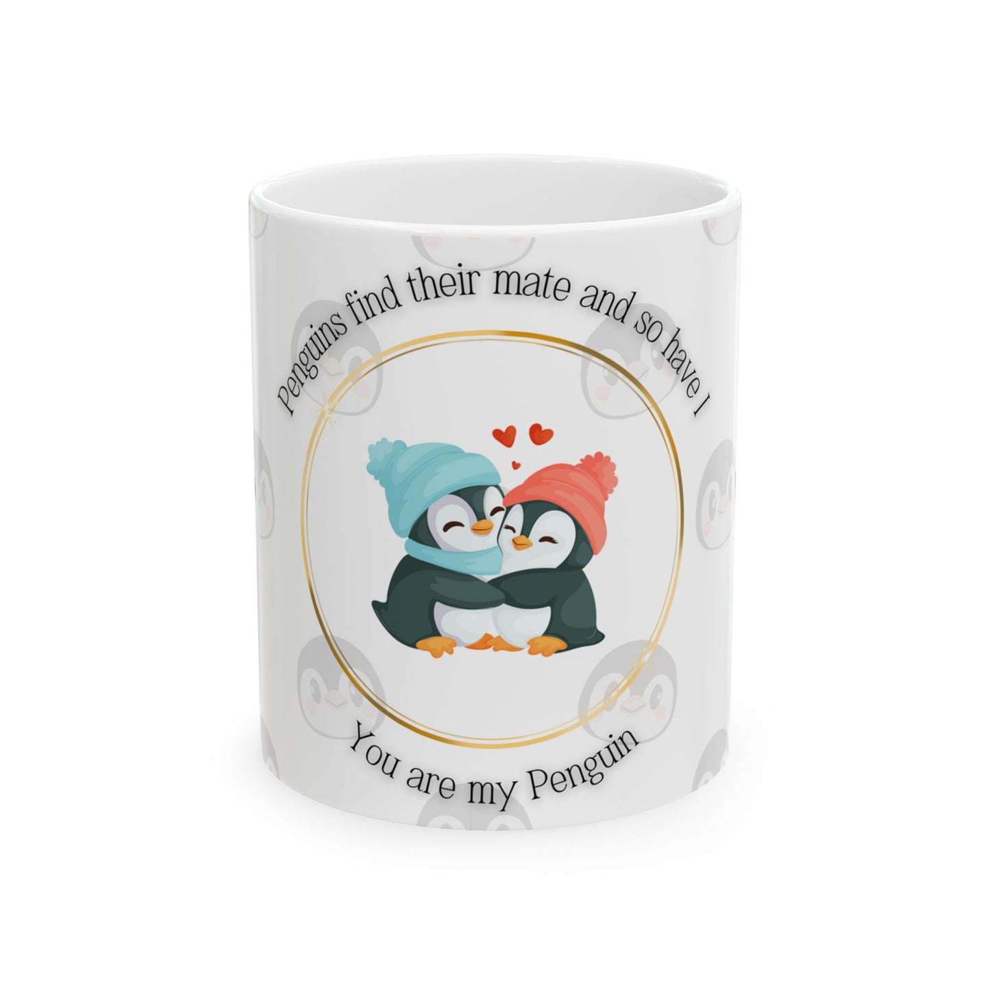 "Penguins Find Their Mate" Mug | Valentine's Day Collection | Personalized with Partner Names