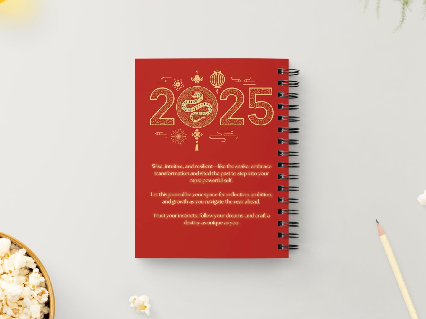 Year of the Snake Journal – Lunar New Year 2025 Planner & Vision Board 🧧✨