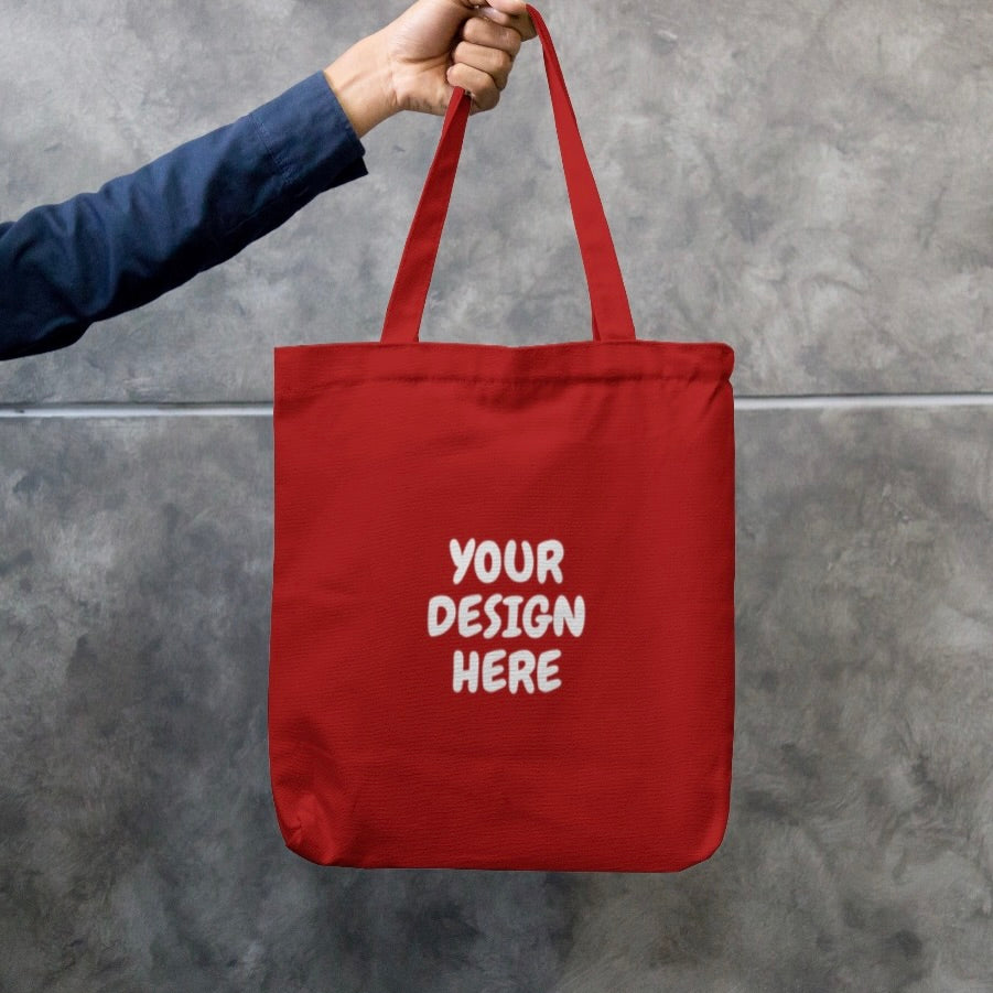 Custom Zipper Tote Bag | Personalized Text & Design