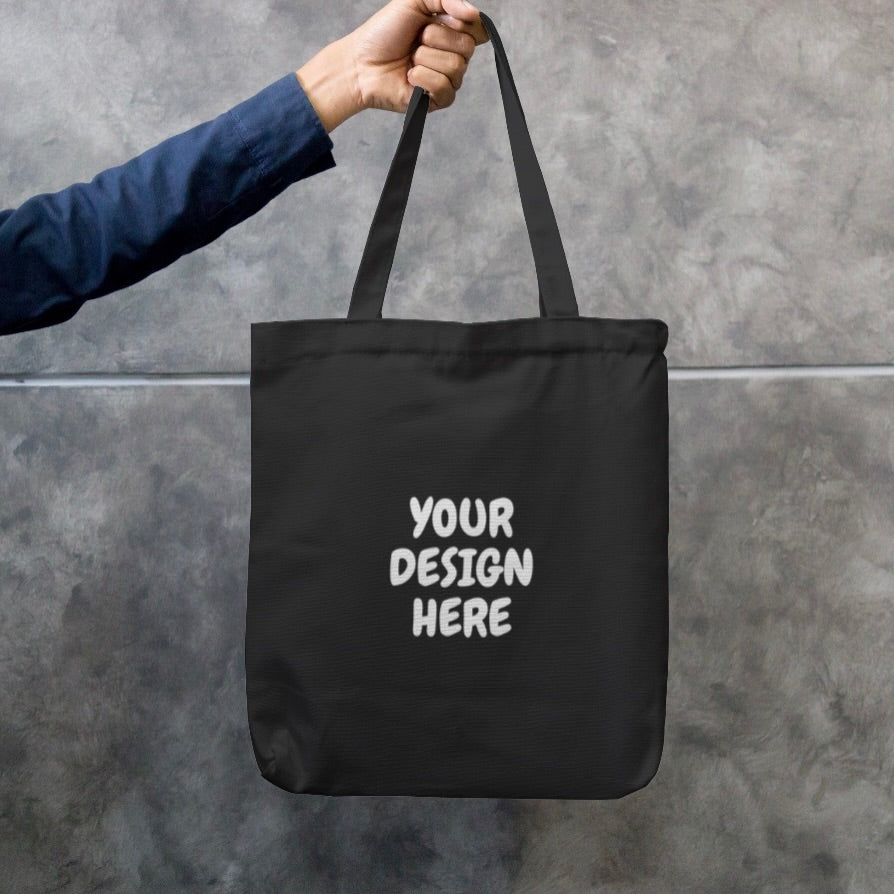 Custom Zipper Tote Bag | Personalized Text & Design