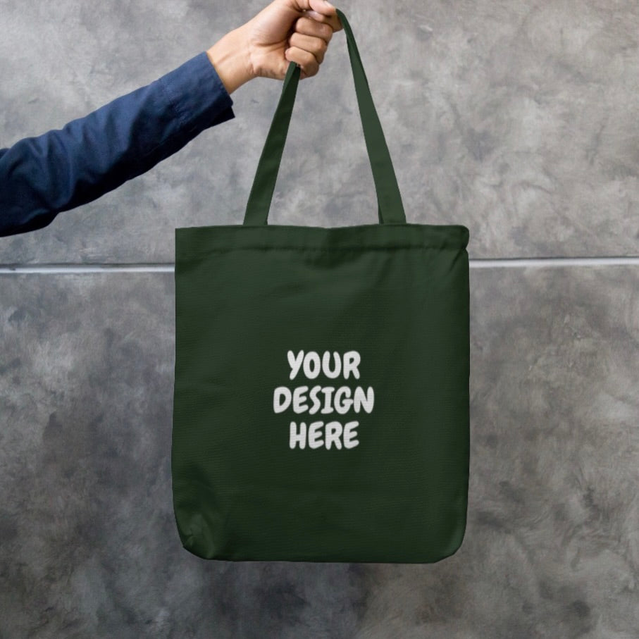 Custom Zipper Tote Bag | Personalized Text & Design