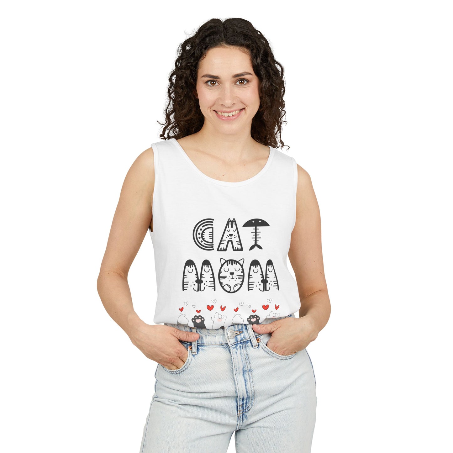 "Cat Mom" Sleeveless Tank Top