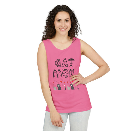 "Cat Mom" Sleeveless Tank Top