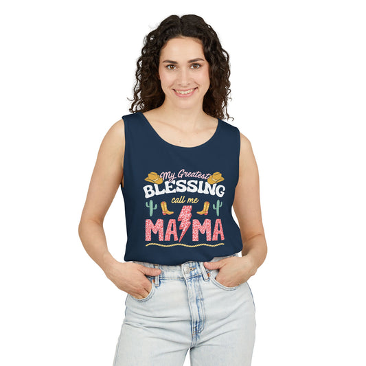 My Blessing Calls Me Mama” Women’s Sleeveless Tank Top – Mother’s Day Special | Seasonal Treasures Collection