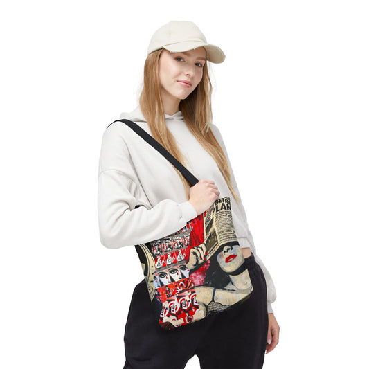 Mother's Day Zipper Tote Bag – Unique Abstract Design | Seasonal Treasures Collection